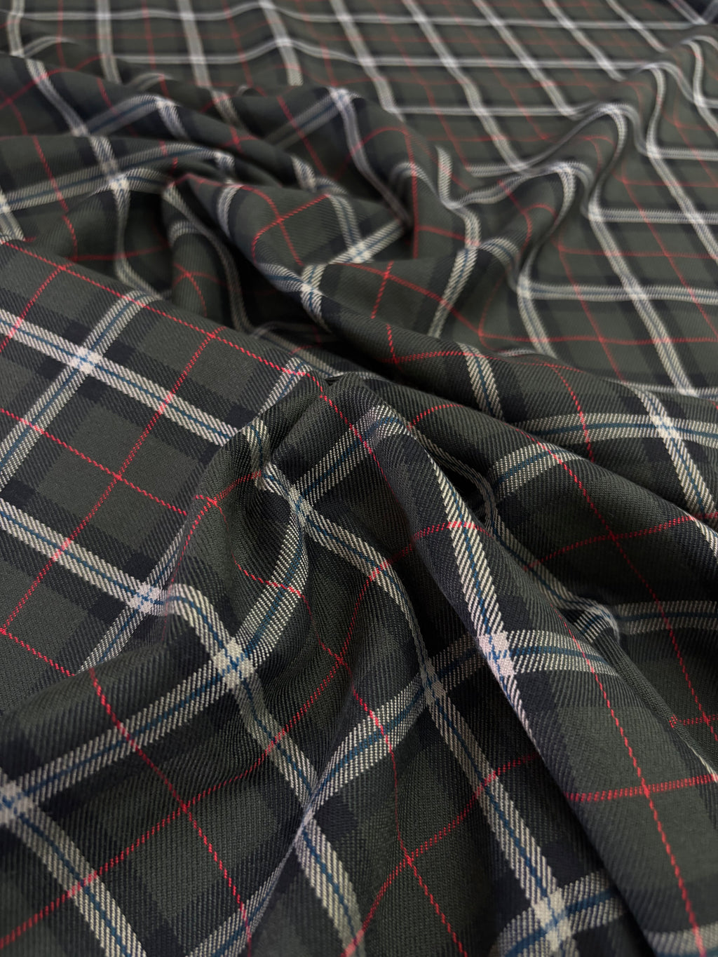 Tartan Scozzese Quadro Lanetta Verde Bottiglia - WorldTessuti