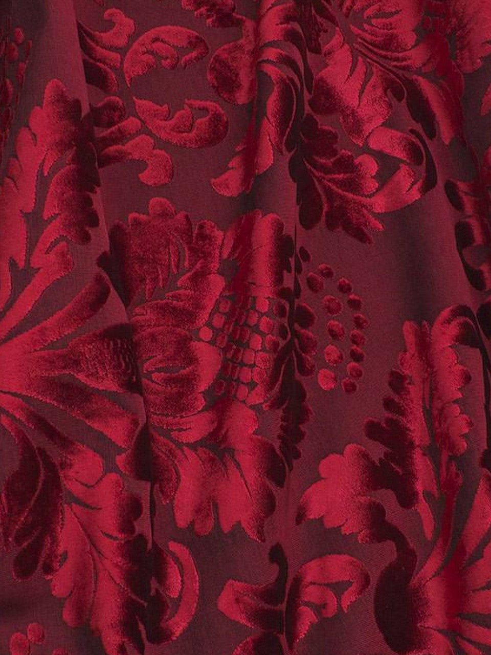 Damascato Jacquard Velluto Operato Bordeaux