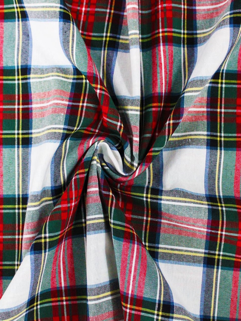 Scozzese Tartan Cotone Bianco 280