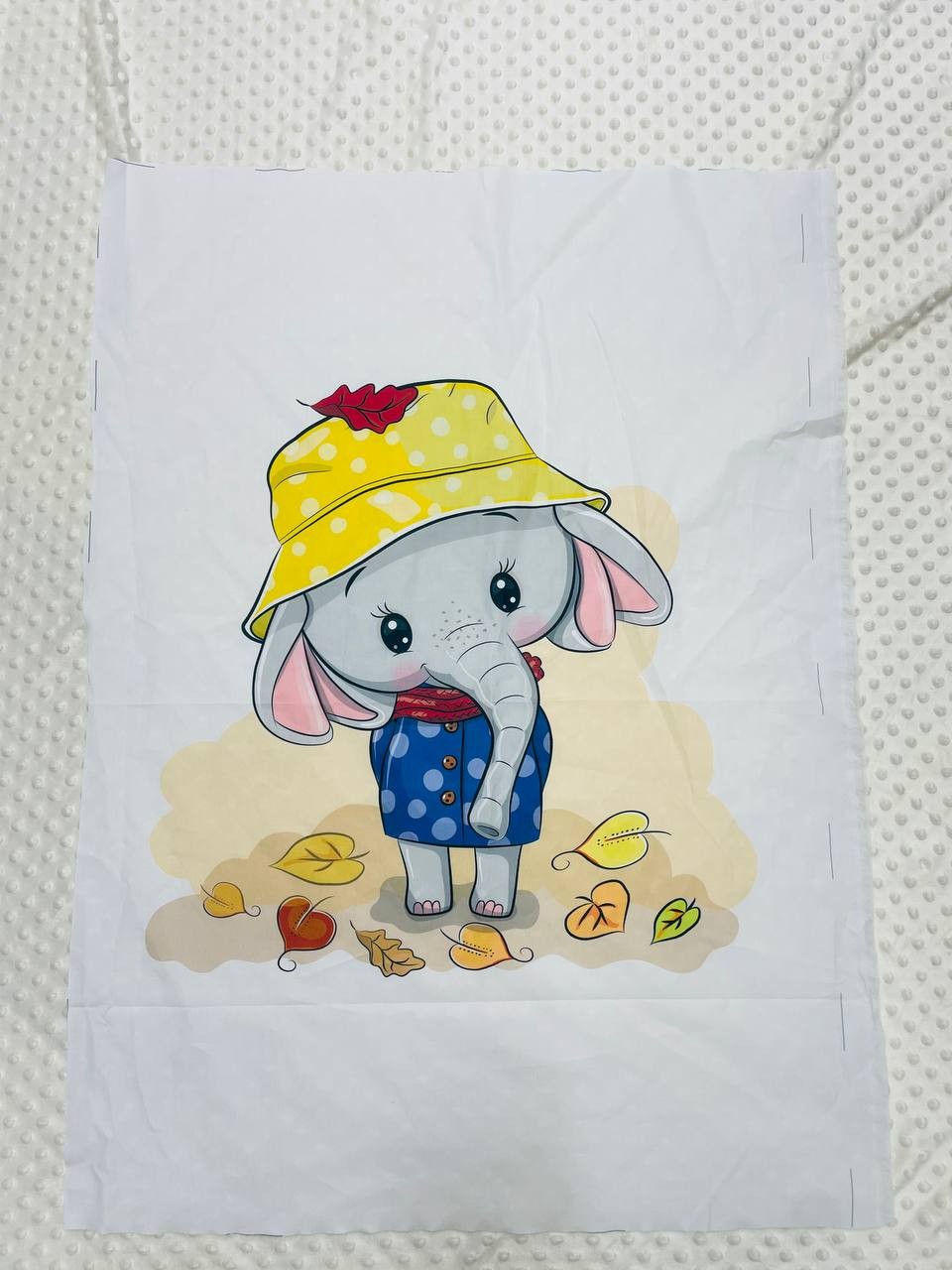 Pannello Cotone Elefante Yellow 100X70