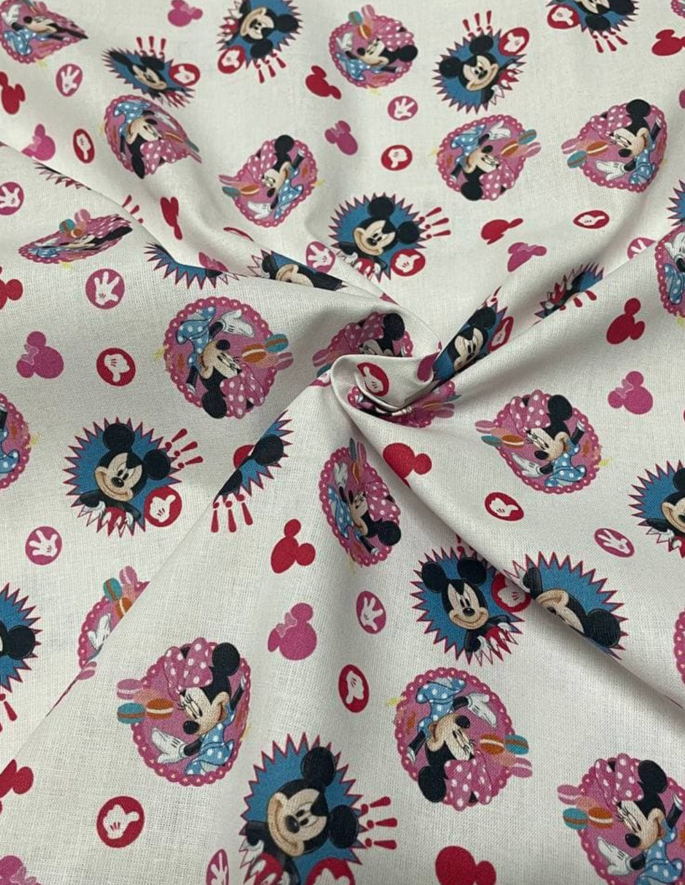 Tessuto Cotone Disney Minnie Topolino 150H