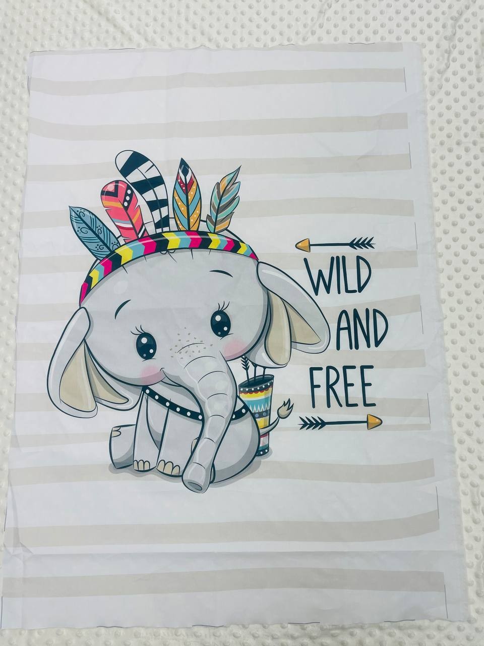 Pannello Cotone Elefante wild 100X70