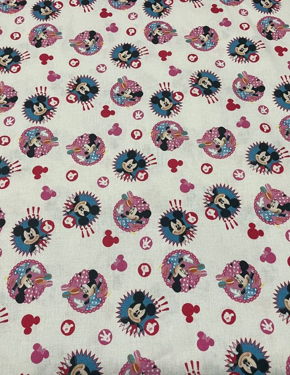 Tessuto Cotone Disney Minnie Topolino 150H