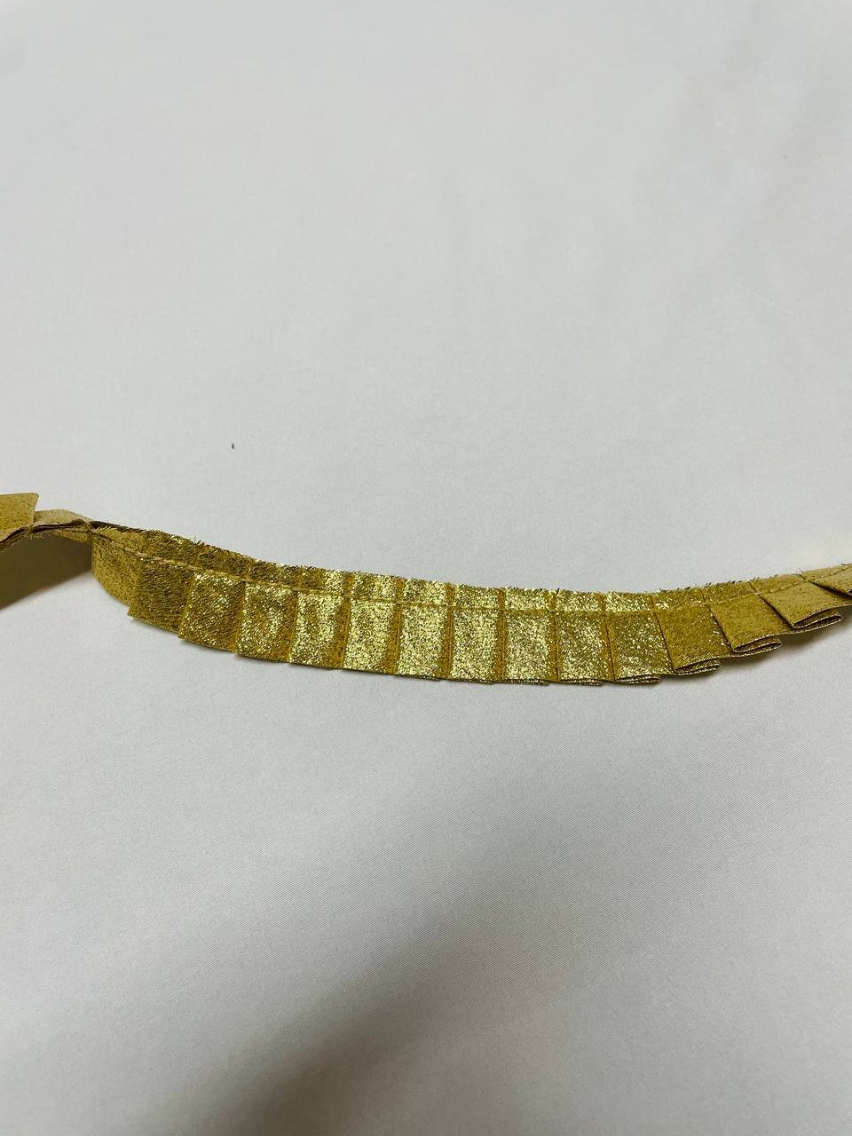 Passamaneria Nastro Plissè Dorato 2,5 CM