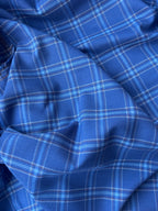 Tartan Scozzese Quadrone Blu Royal - WorldTessuti