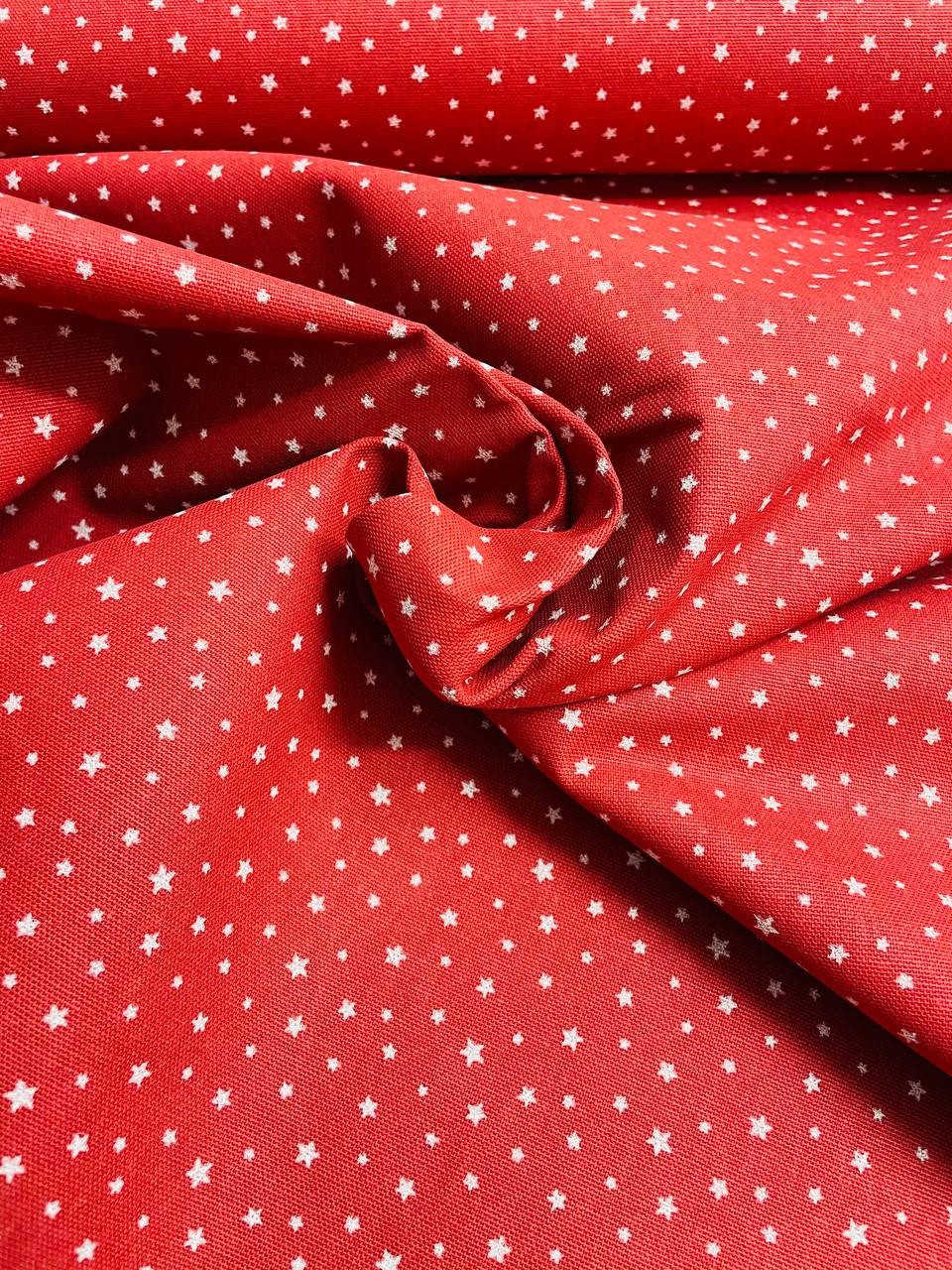 PANAMA COTONE STELLINE ROSSO