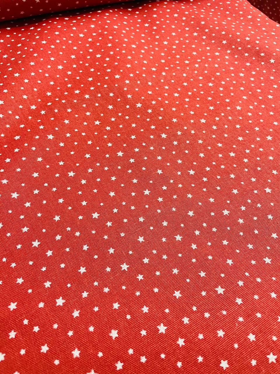 PANAMA COTONE STELLINE ROSSO