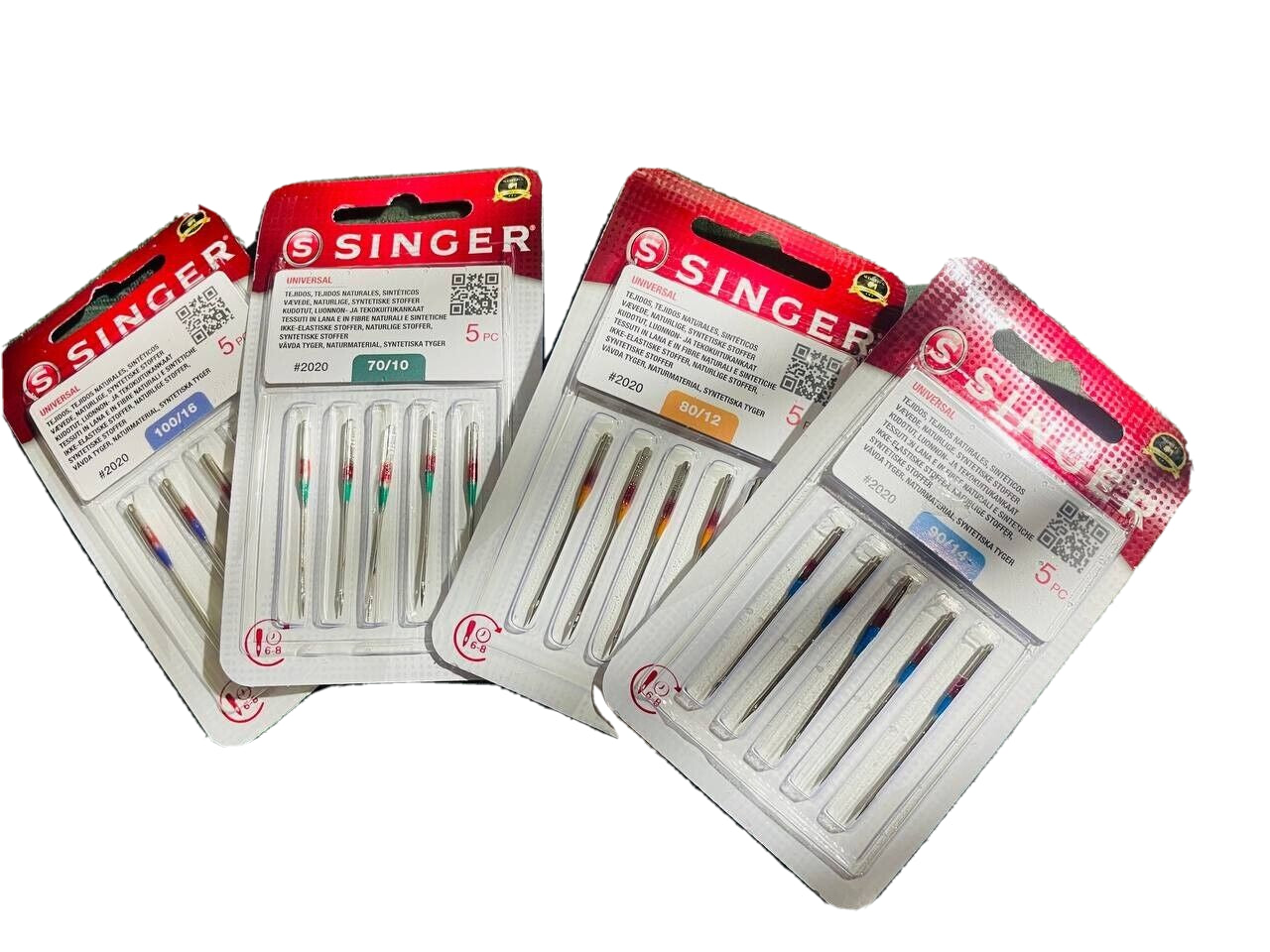 Kit 4 Pacchetti Aghi Singer Universali Tutte le misure