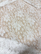 Pizzo Macrame Floreale Bianco Bielastico