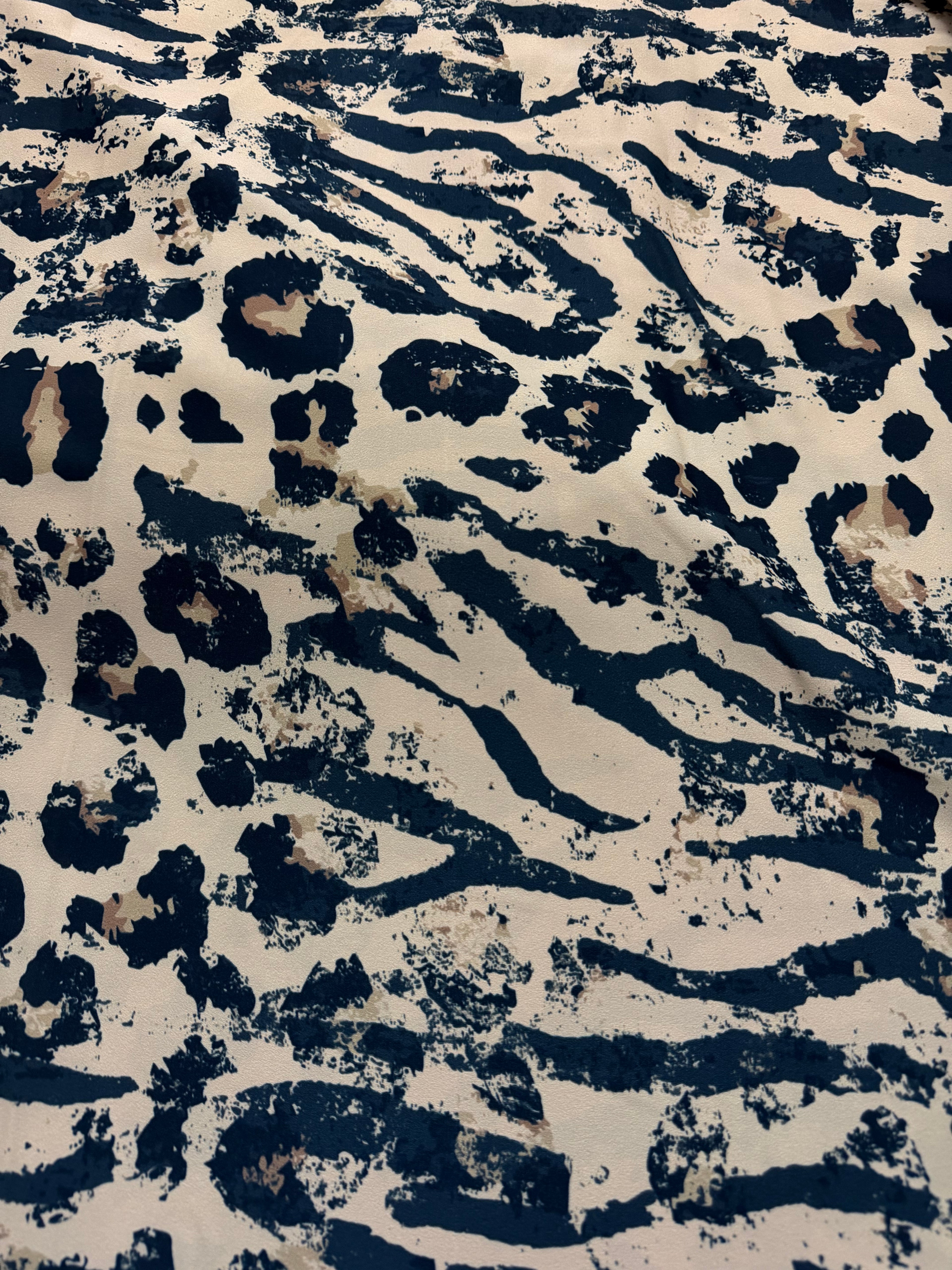 Tessuto Satin Animalier Abstract