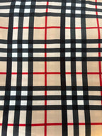 Scampolo Tessuto Satin Stile Inglese tartan Beige BB 2,50x1,50