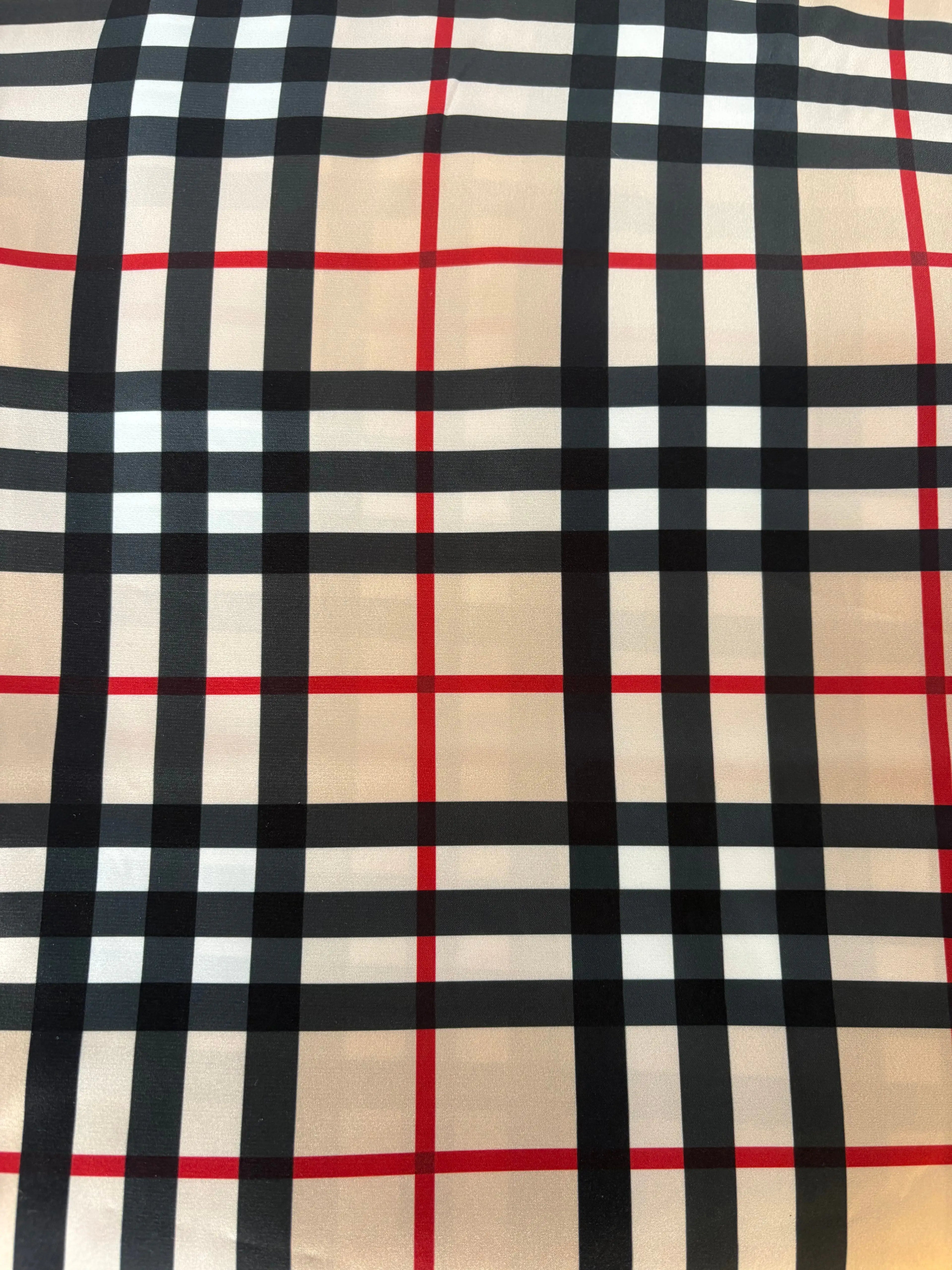 Scampolo Tessuto Satin Stile Inglese tartan Beige BB 2,50x1,50