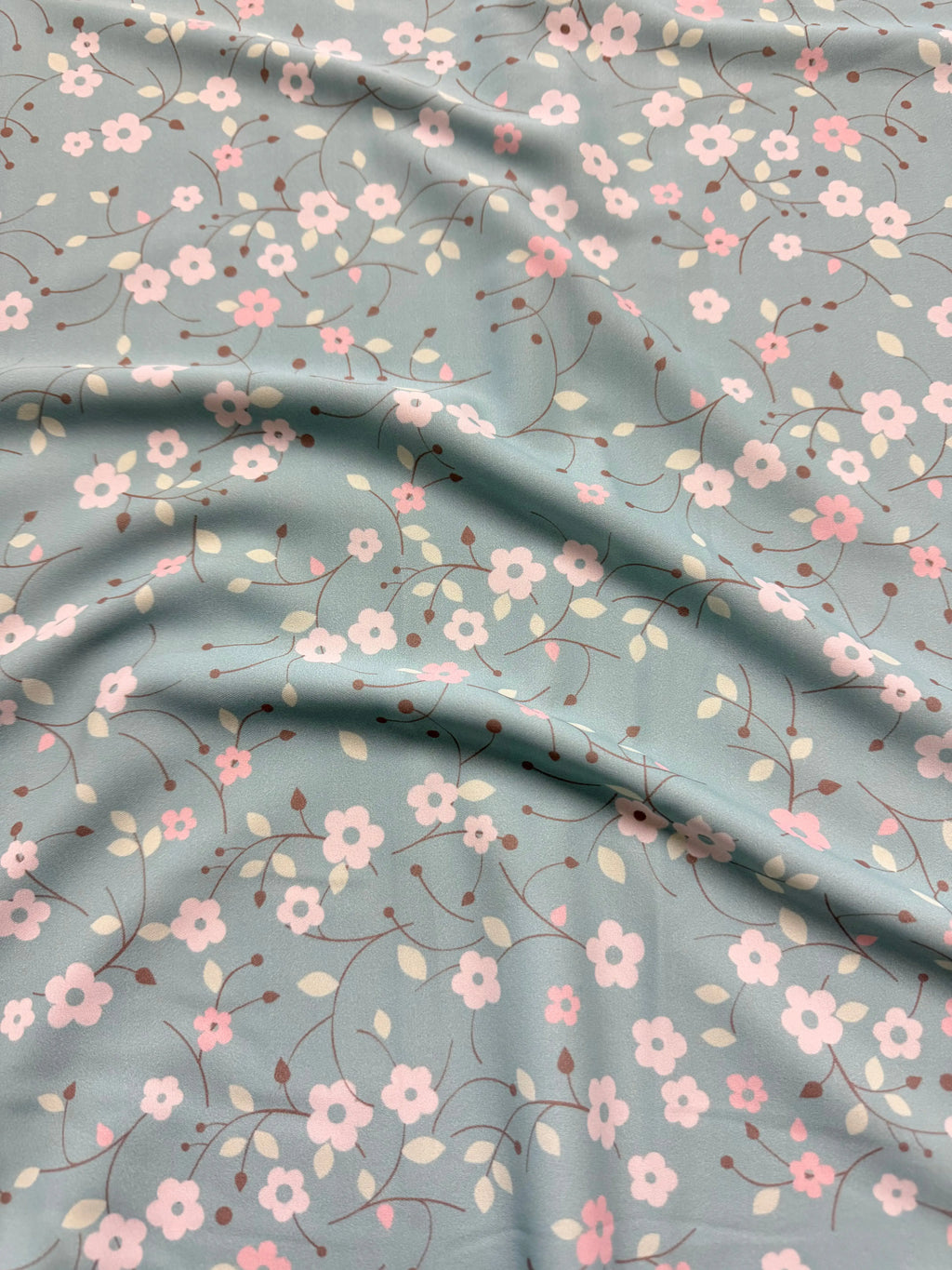 Tessuto Satin Floreale provenzale