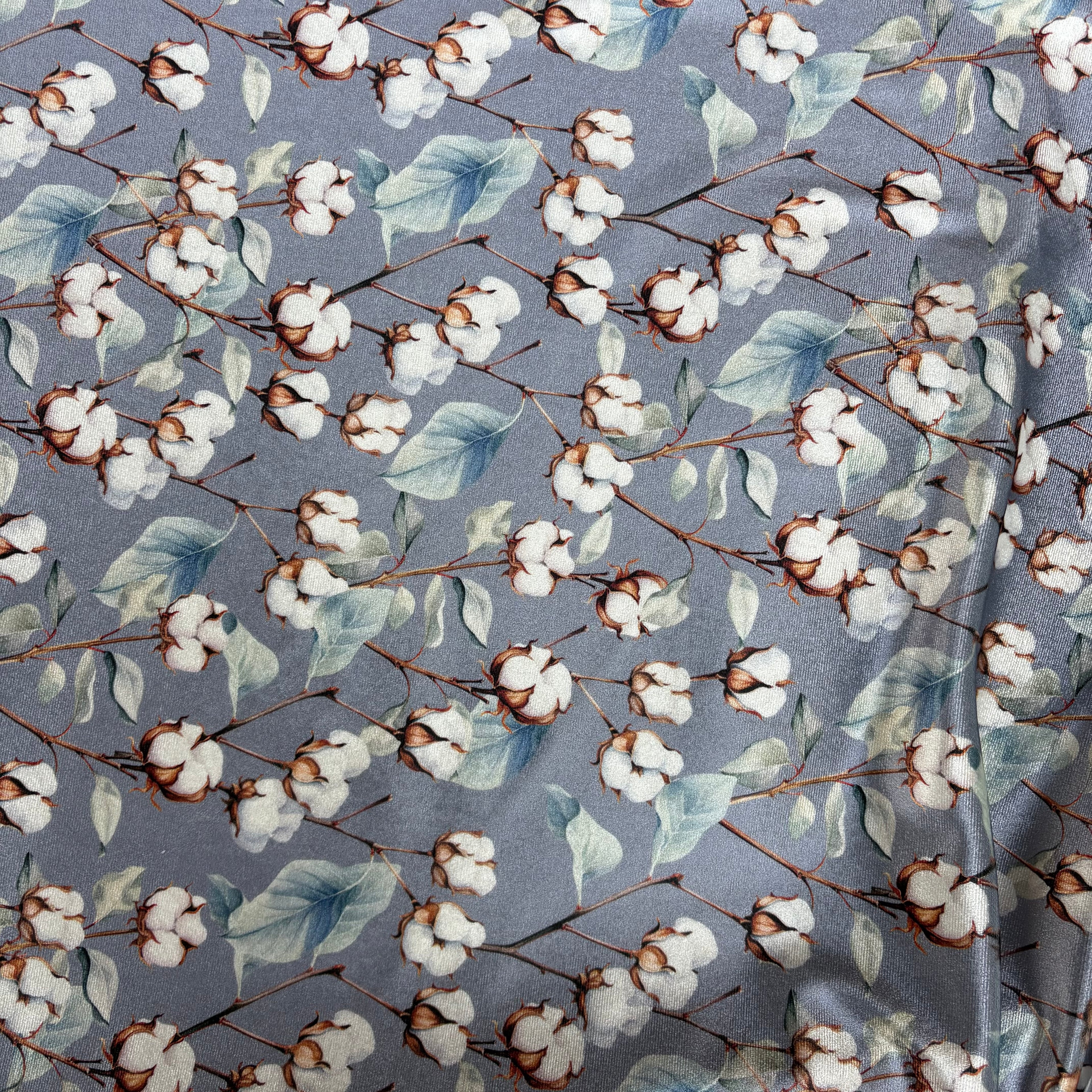 Scampolo Velluto elastico Floreale grigio 2,50x1,50