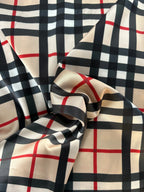 Scampolo Tessuto Satin Stile Inglese tartan Beige BB 2,50x1,50