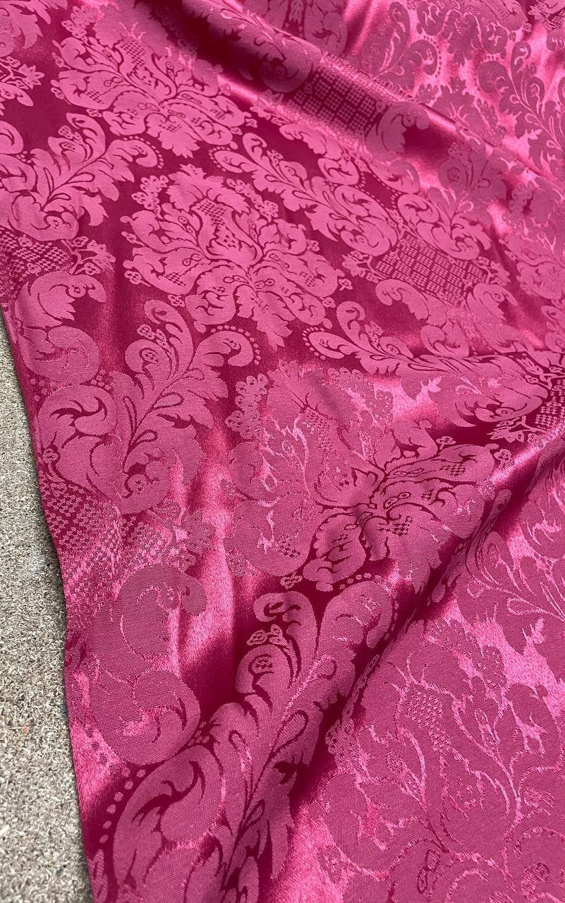 Tappezzeria Vescovale Damascato Bordeaux 3,45H