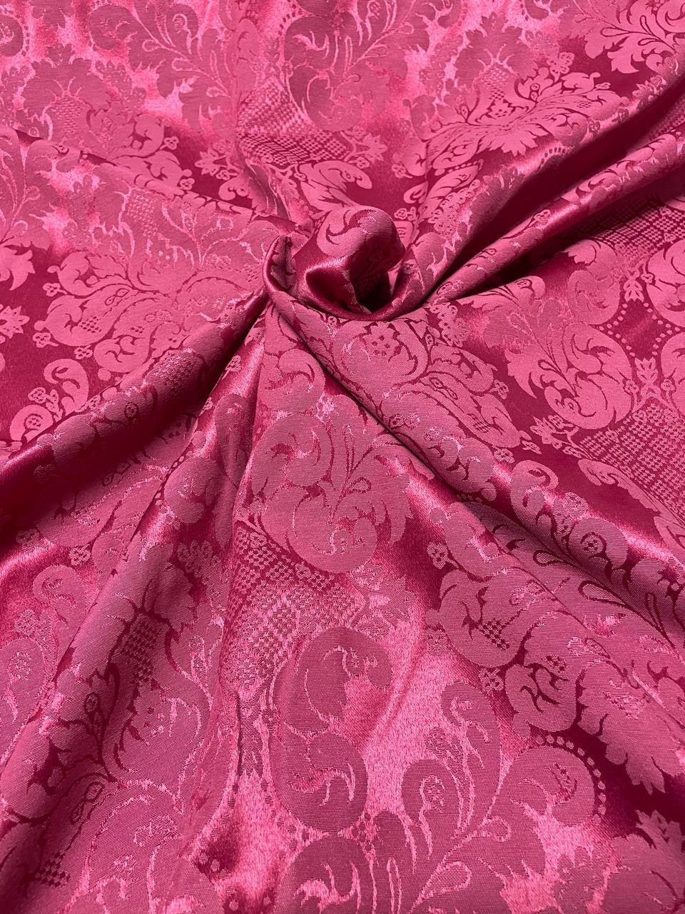 Tappezzeria Vescovale Damascato Bordeaux 3,45H