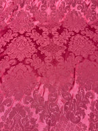 Tappezzeria Vescovale Damascato Bordeaux 3,45H - WorldTessuti