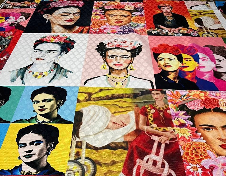 TELA FRIDA RIQUADRI PATCHWORK ALL OVER