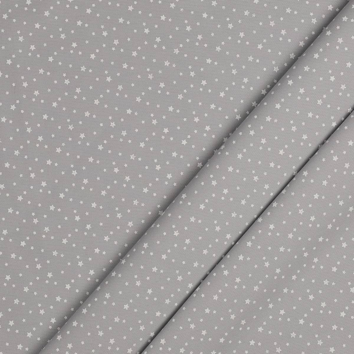 Piquet Cotone Stelle Sparse Rosa Celeste Grigio