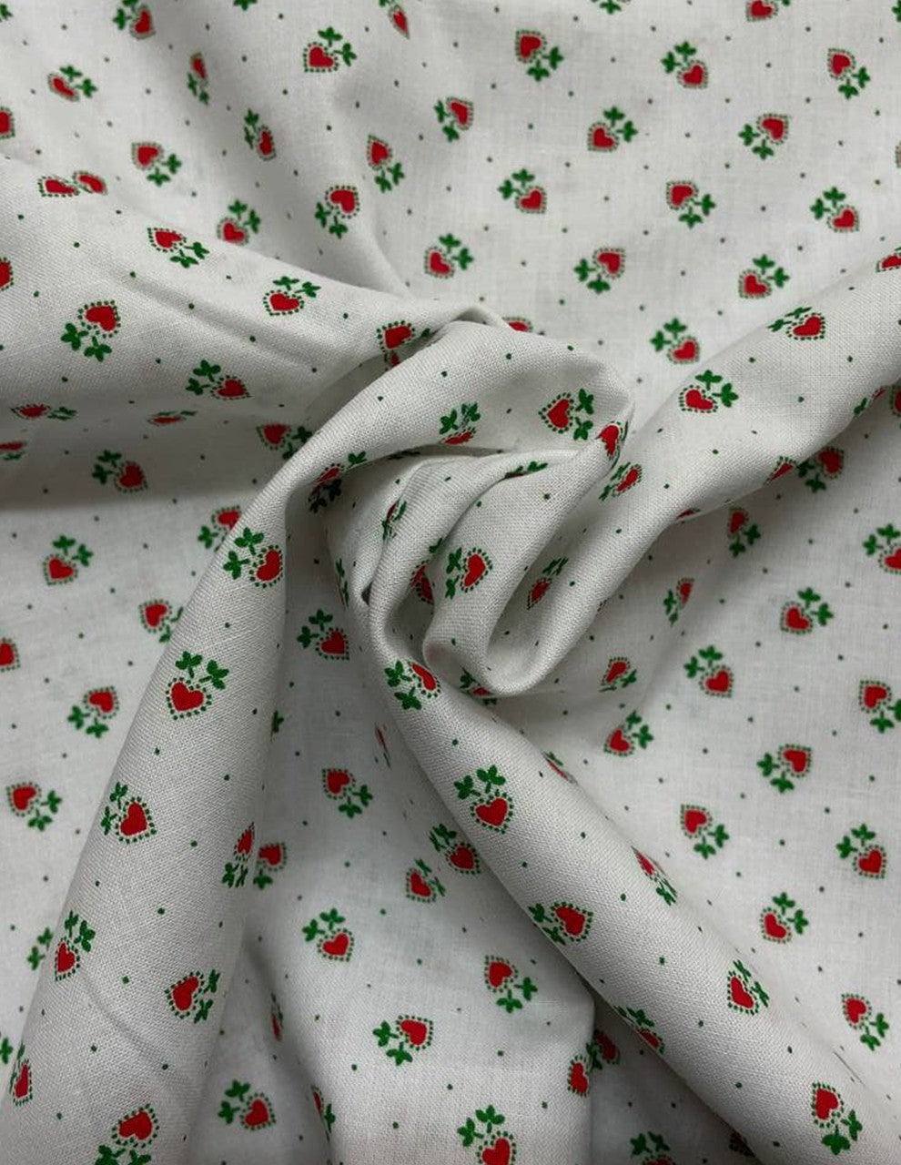 Tessuto Cotone Cuori Cuoricini 150H