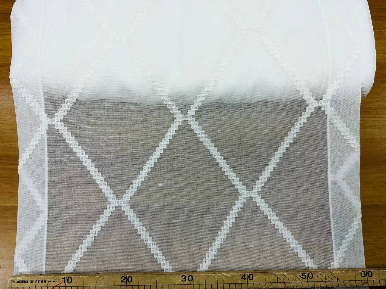 Tendina Geometrica Rombi Bianco