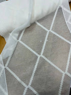 Tendina Geometrica Rombi Bianco - WorldTessuti