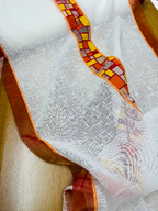 Tendina Arancione Geometrica - WorldTessuti