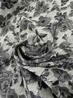 Gobelin Rose Fondo Nero - WorldTessuti