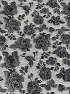 Gobelin Rose Fondo Nero - WorldTessuti