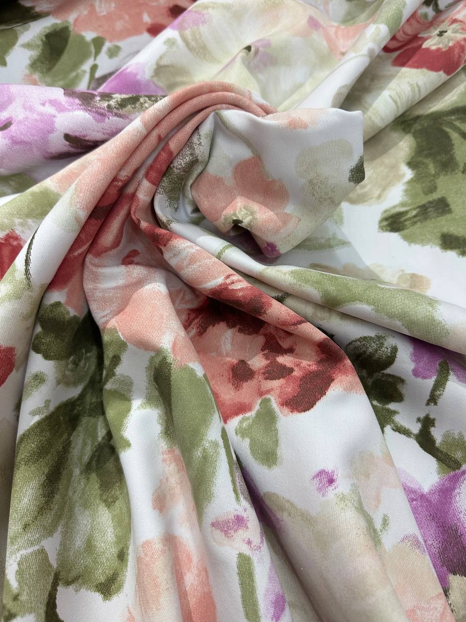 Rasatello Cotone Floreale Primavera Abstract SOTTOPREZZO