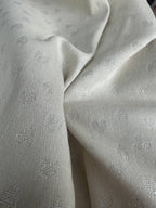 Cotone Panamino Cuore Glitter Argento - WorldTessuti