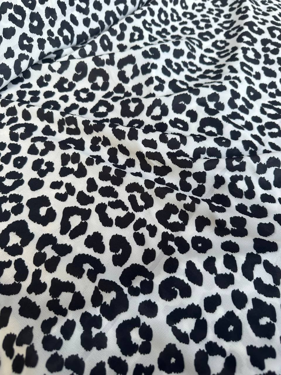 Chiffon Maculato Bianco e Nero