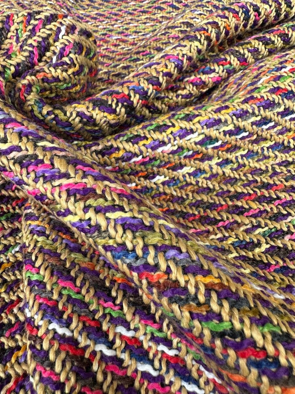 Tessuto Tweed Bouclè Tipologia Arcobaleno