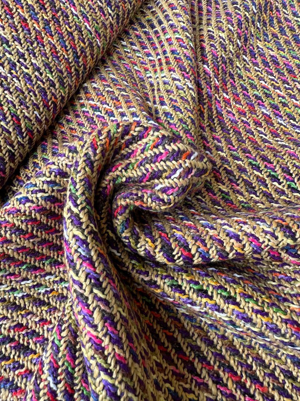Tessuto Tweed Bouclè Tipologia Arcobaleno