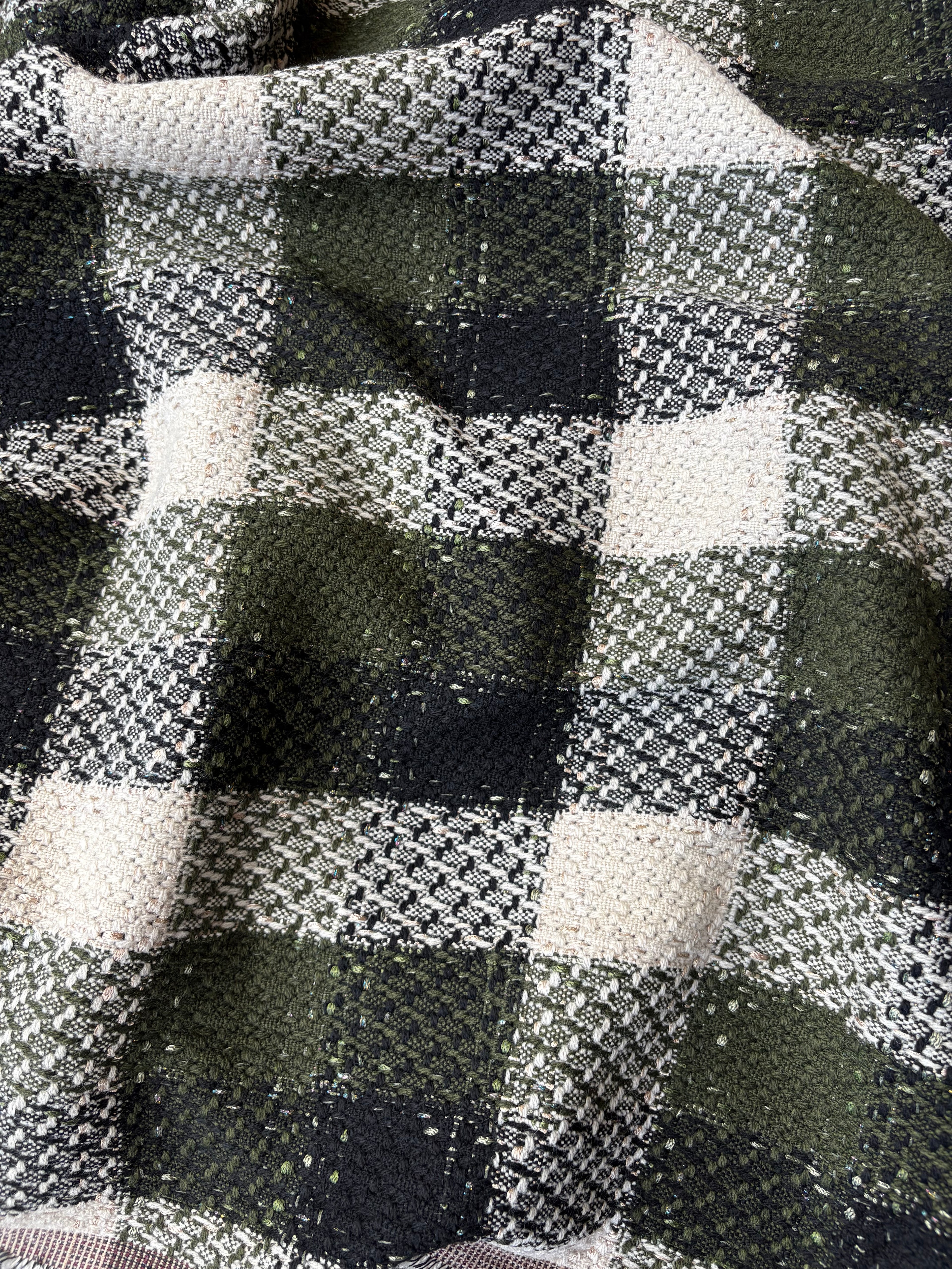 Tessuto Tweed Bouclè Tipologia Chanel laurent Verde