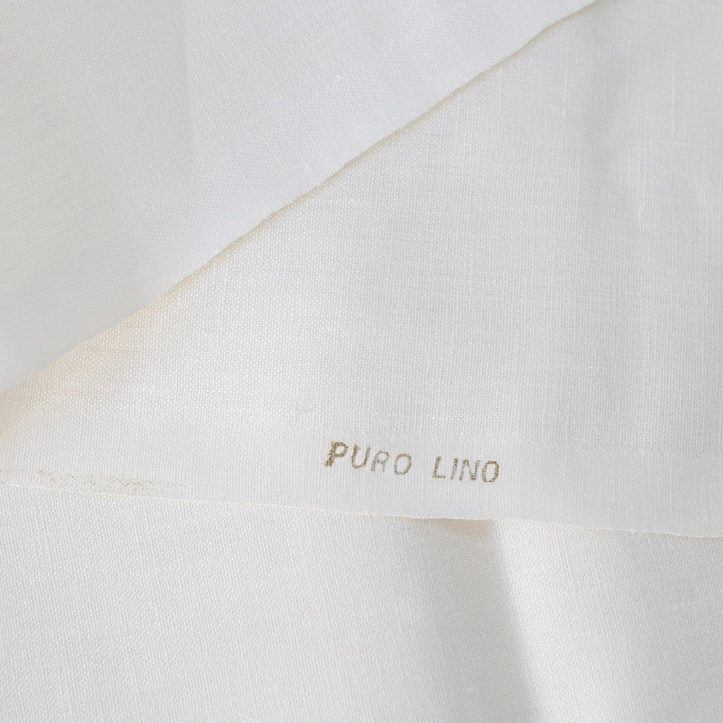 Tessuto Puro Lino 70 Bianco Ecru