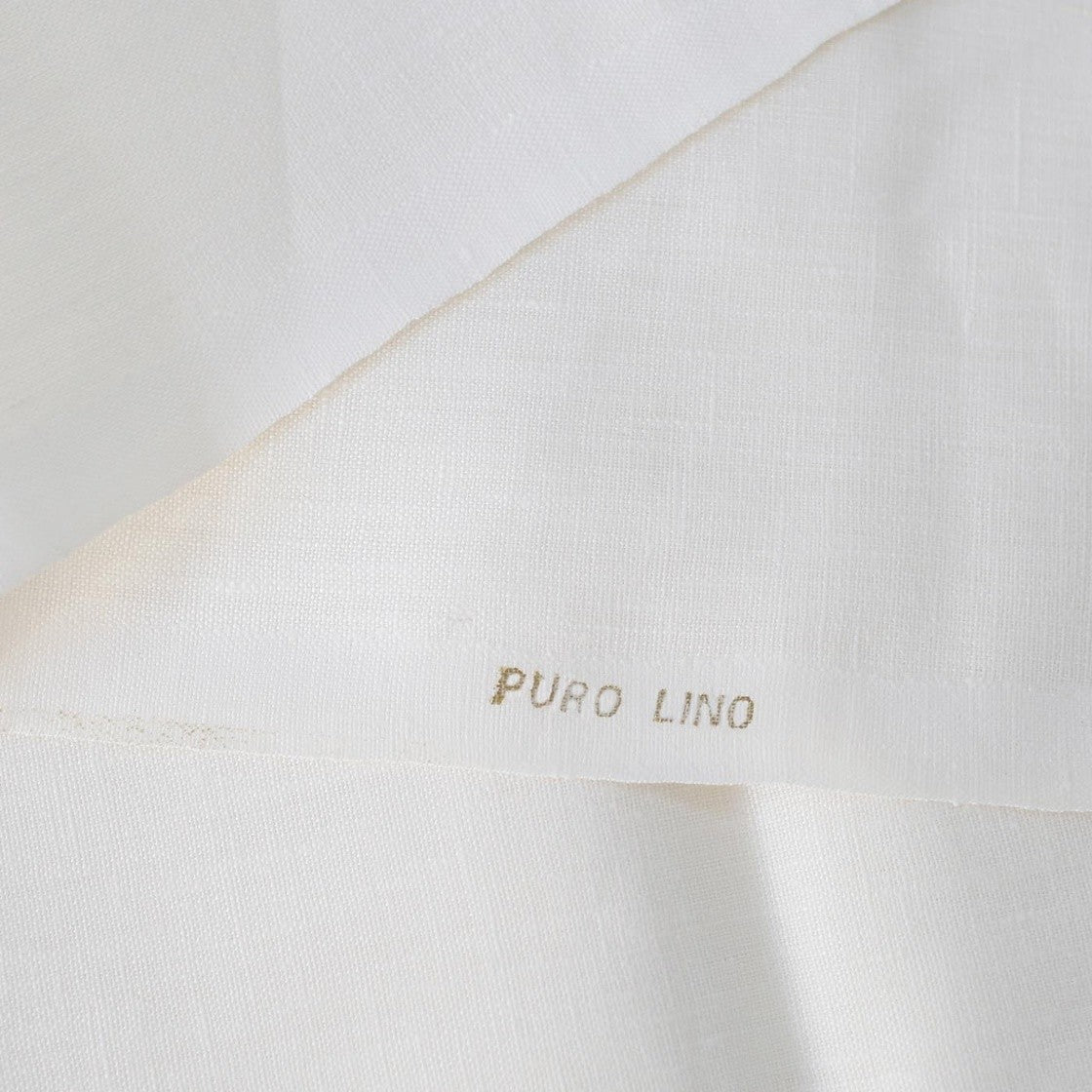 Tessuto Puro Lino 70 Bianco Ecru