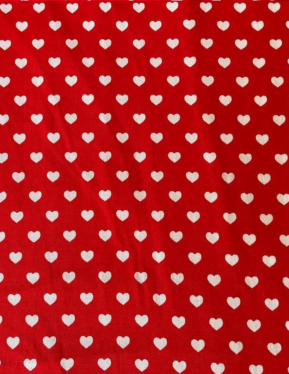 Tessuto Cotone Cuori Cuoricini Rosso 150H
