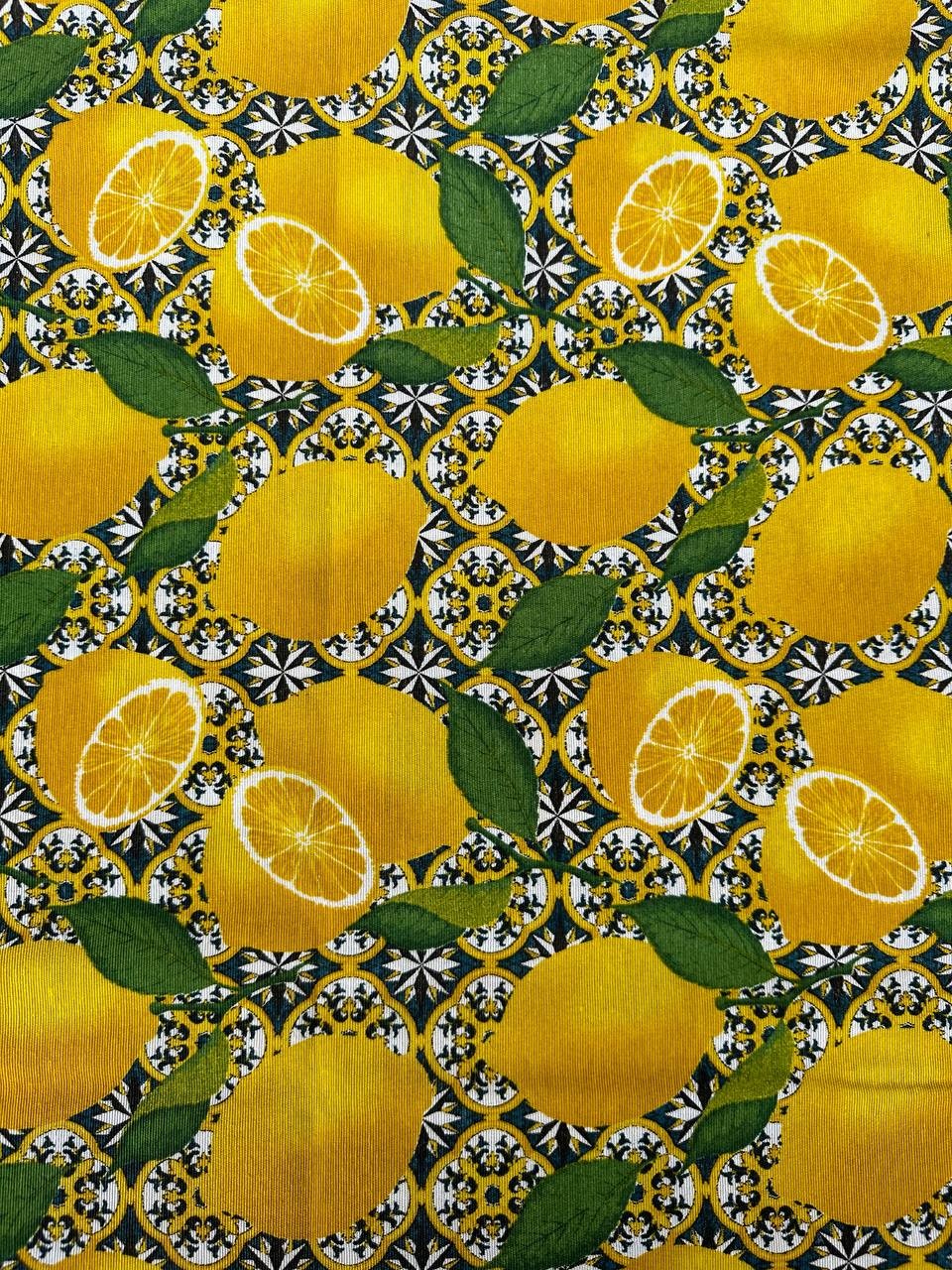 Scampolo Tessuto Limoni maiolica 270x280