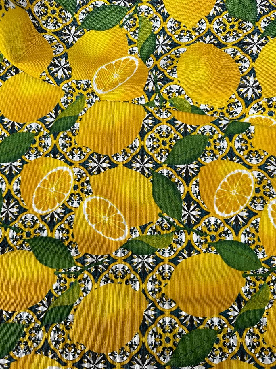 Scampolo Tessuto Limoni maiolica 270x280