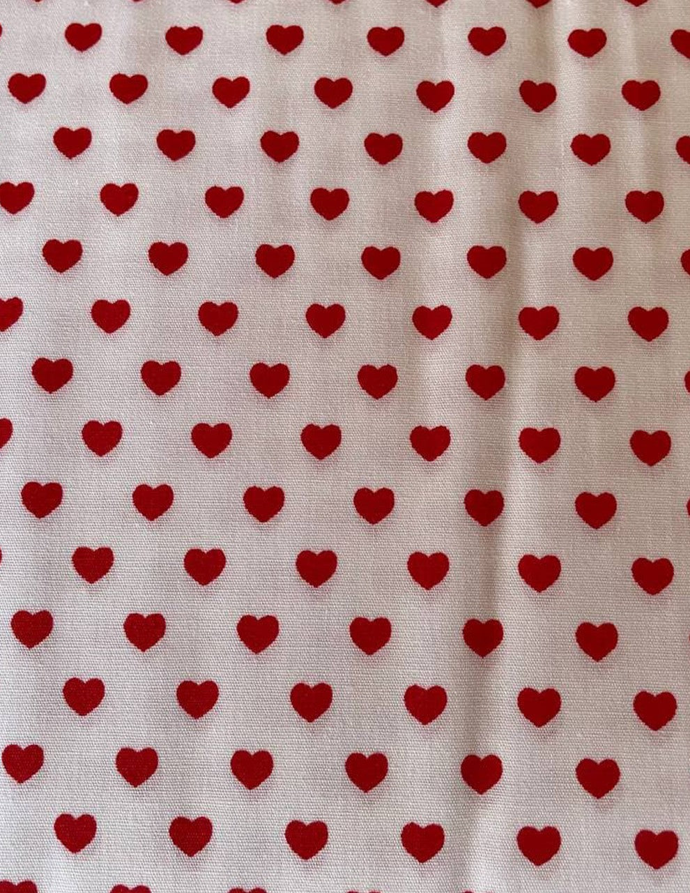 Tessuto Cotone Cuori Cuoricini Rosso 150H