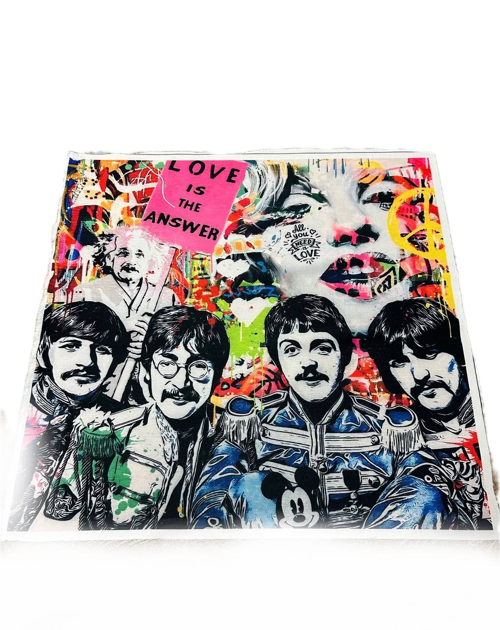 PANNELLO LOVE IS THE ANSWER 50X50