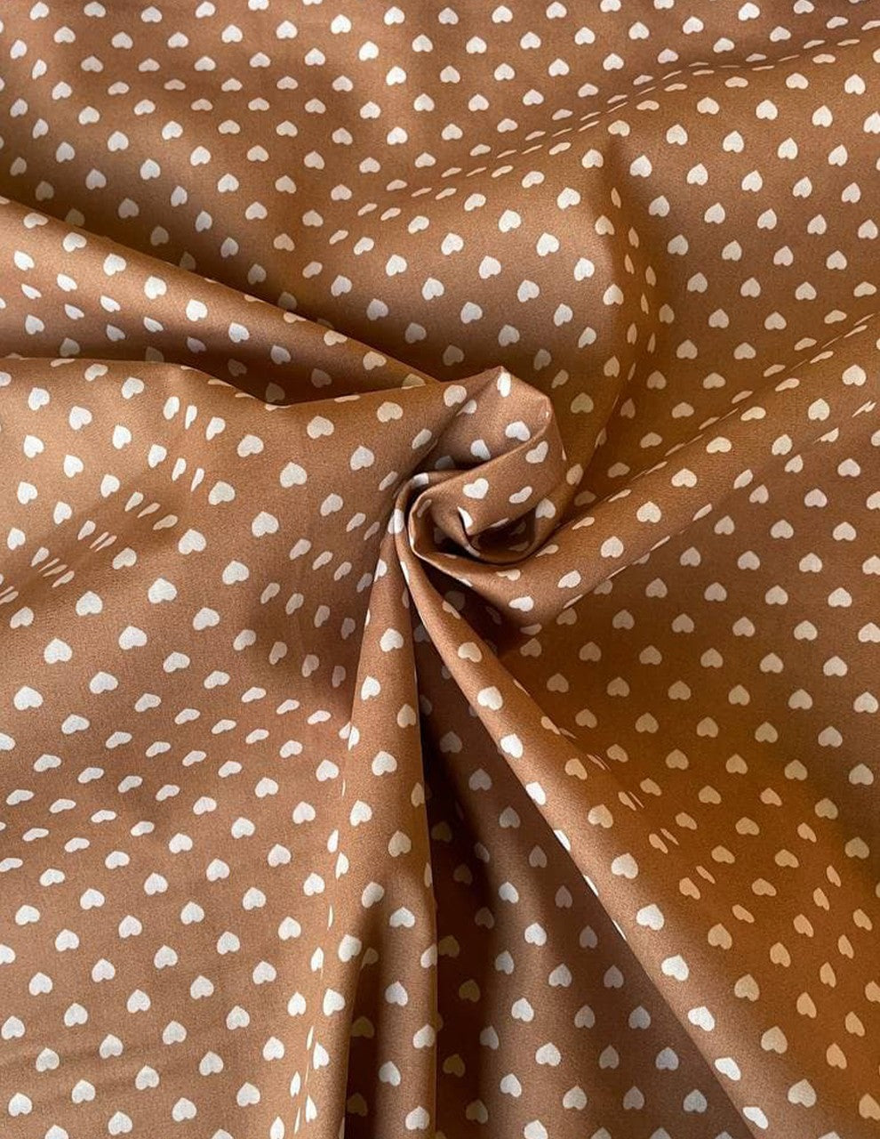 Tessuto Cotone Cuori Cuoricini Beige 150H