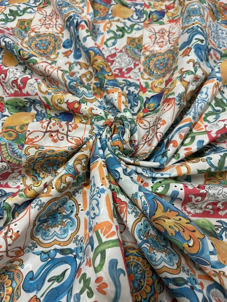 Pizzo Sangallo Costiera Amalfitana Scampolo 1,40x1,40 - WorldTessuti