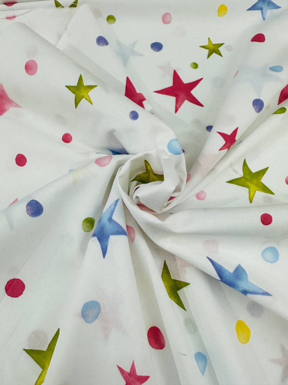 Cotone Stelle Pois Multicolor