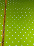 Satin Pois Verde Fluo 3,00x1,50 - WorldTessuti