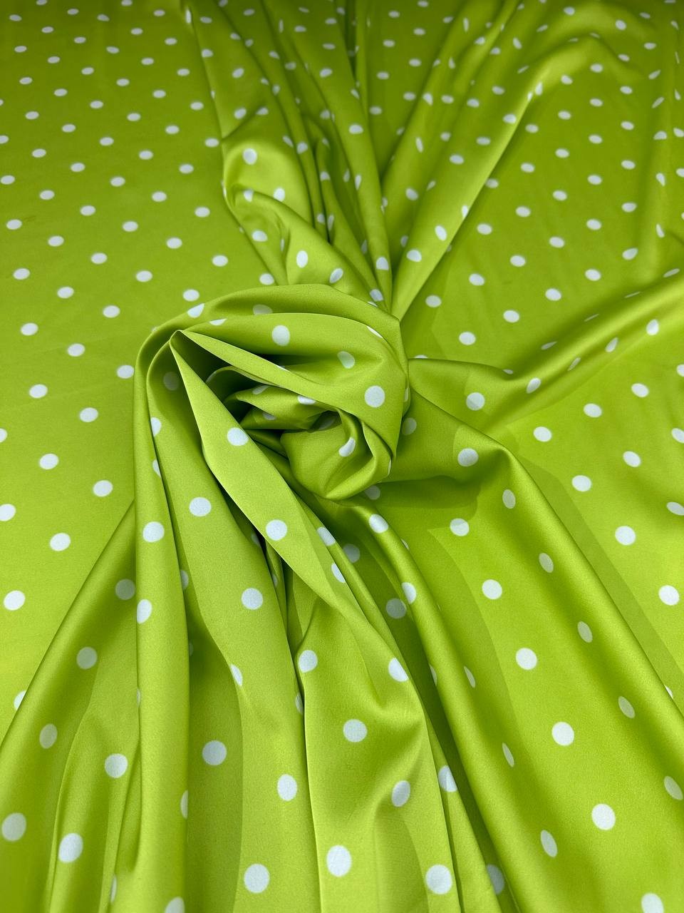 Satin Pois Verde Fluo 3,00x1,50