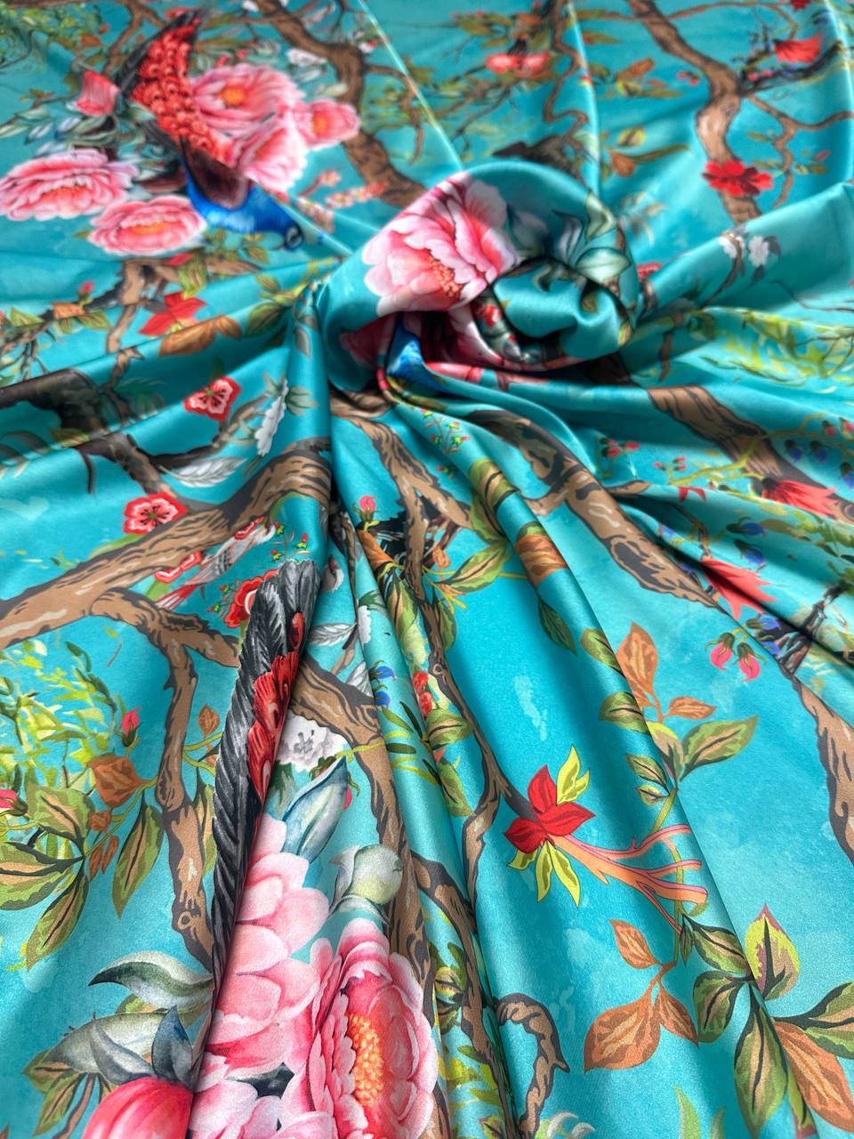 Satin Sicily Art Paris 3,00x1,50 Petrolio