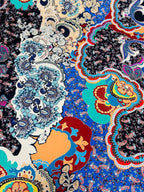 Tessuto Floreal Wax Popeline Stretch - WorldTessuti